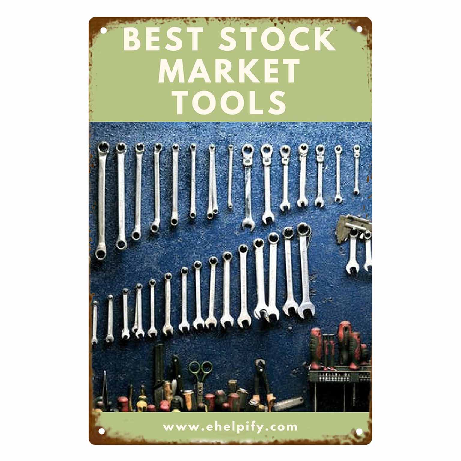 Gardening Tools Best - 2D FLAT 1 Stück Metall-Wandschild „Best