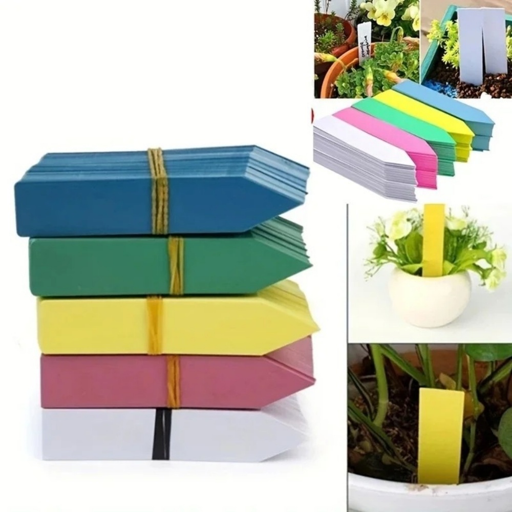 Gardening Tools Labeled - 100 Stück Garten-Pflanzenetiketten Wasserdichte Pflanzenmarkierungen für
