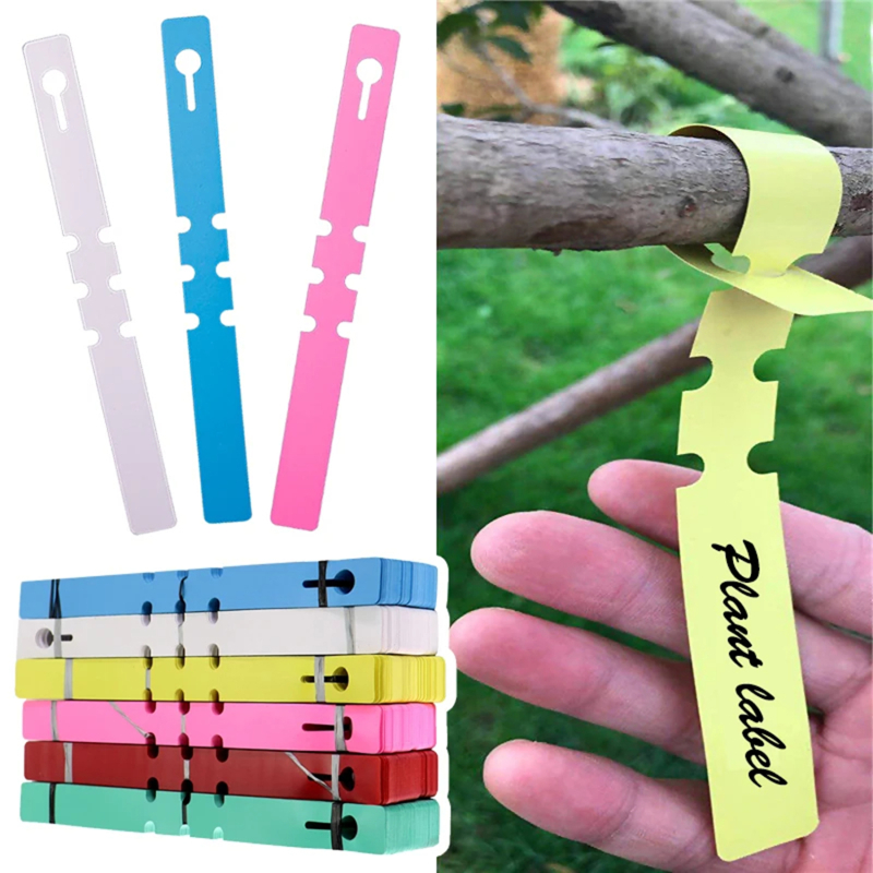 Gardening Tools Labeled - 100 Stück Wasserdichte Pflanzenetiketten aus Kunststoff,