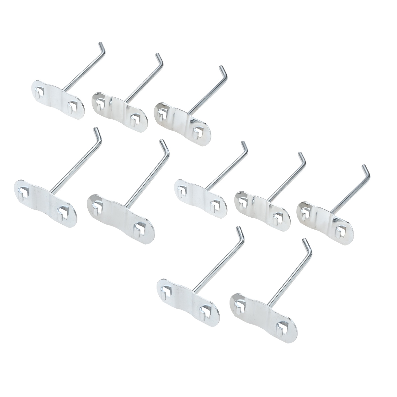 Gardening Tools In Store - 10 Stück Lochplattenhaken, 10 cm, einseitig