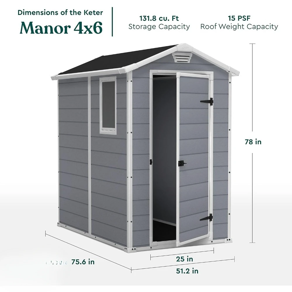 A Manor 4x6 Resin Outdoor Stor – Gardening Tools In Store Bewertung und Preis
