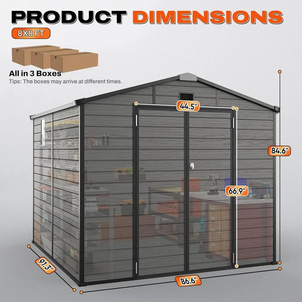 8x8 Outdoor-Geräteschuppen mit – Gardening Tools Of Bewertung und Preis