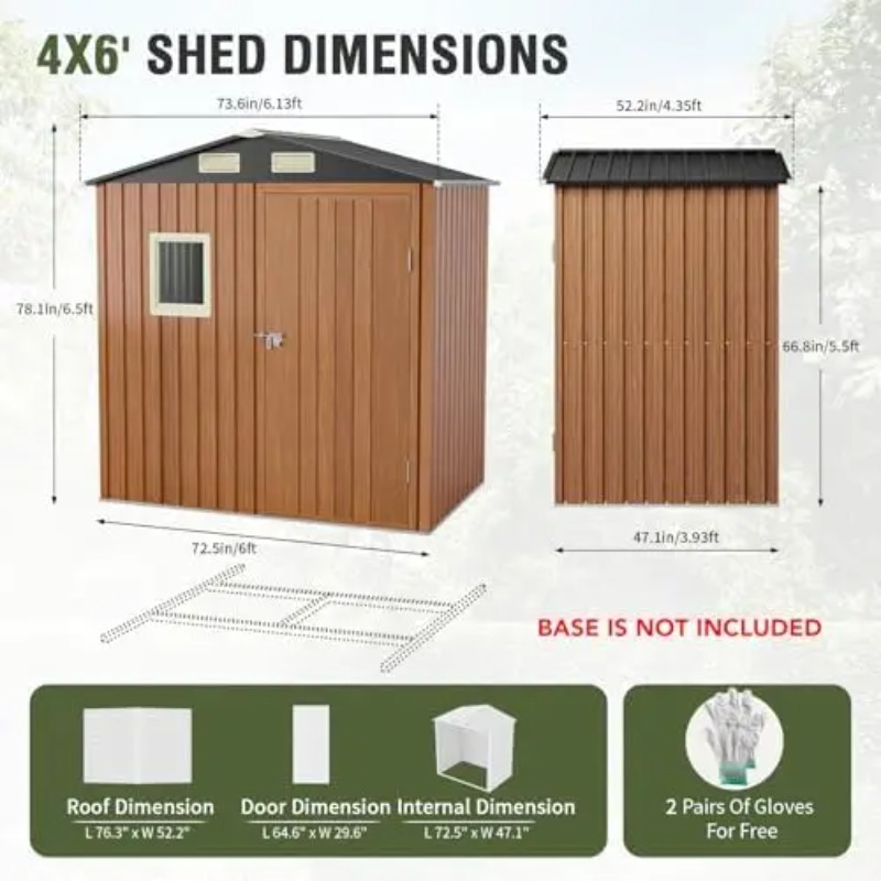Outdoor-Lagerschuppen 6x4 Fuß, – Gardening Tools Of Bewertung und Preis